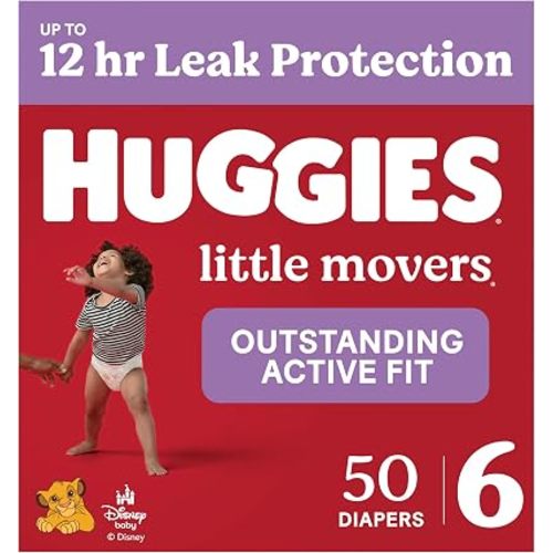 Huggies Little Movers Diapers Size 6, 50 Count