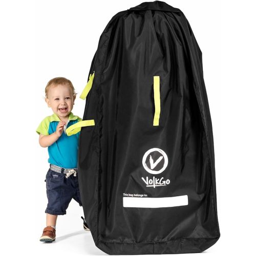 V VOLKGO Super Extra Large Stroller Bag for Airplane with Padded Backpack Shoulder Straps, Double Stroller Cover for Air Travel, Jogger & Carrier - Fits All, Gate Check Bag, Waterproof Travel Cover.