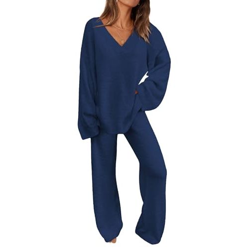 PRETTYGARDEN Lounge Sets for Women Two Piece Sweaters Pajama Set Fall Fashion 2025 Loungewear Outfits Matching Winter Clothes