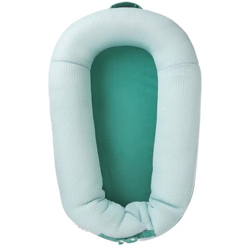 Baby Lounger, Deluxe Infant Lounger, Baby Nest Cover for Baby, Breathable Cotton, Newborn Essentials for Baby 0-12 Months (Greener)