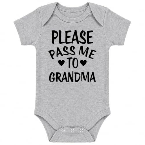CBTwear Please Pass Me to Grandma Funny Baby Bodysuit | Grandma baby humor for first visits, grandparent announcements, showers, reunions, and family pictures