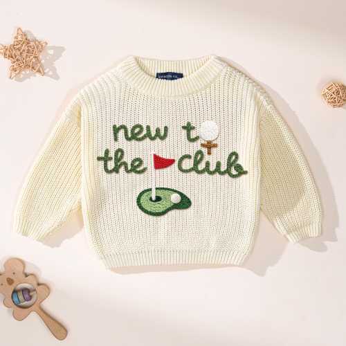 Embroidered New to the Club Sweater, Baby Golf Club, Baby Sports Team Sweater, Baby Golf Club, Daddy's Golfing Buddy, Pregnancy Announcement