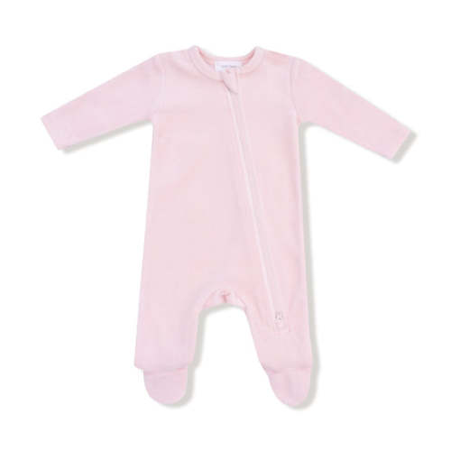 Velour Footie (Pink Velour Teddy Bear)