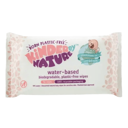 4-Pack of Water-Based Kinder by Nature Baby Wipes