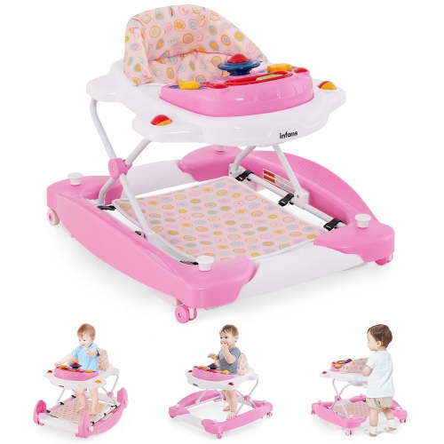 INFANS 6 in 1 Baby Walker: Chair, Bouncer, Jumper, Adjustable, Foldable Activity Center