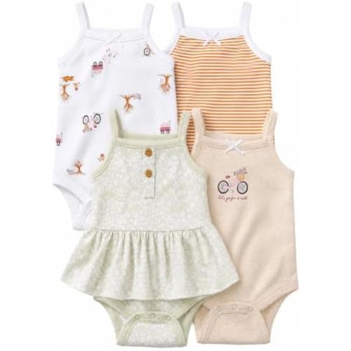Gerber Baby Girls Multi-Pack Sleeveless Onesies Bodysuit