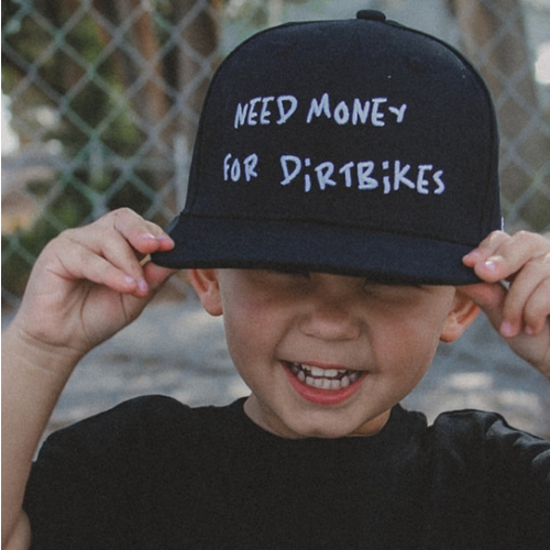 Need $ For Dirt Bikes Snapback Black