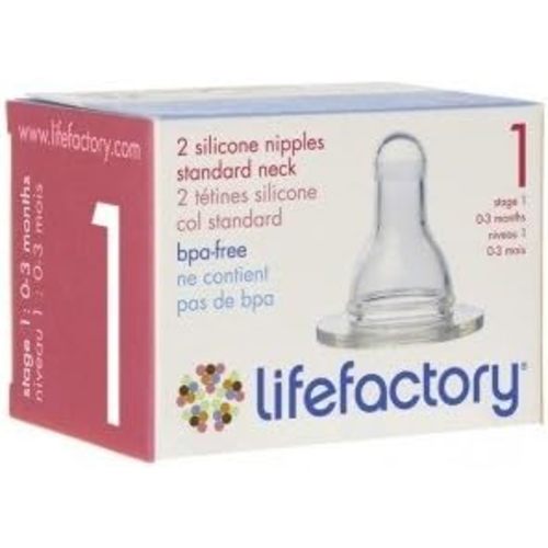 Lifefactory - Vented Silicone Nipples (Stage 1)