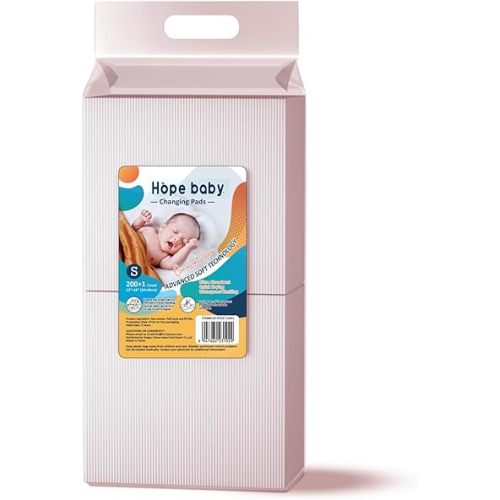 JUS COOL Baby Disposable Changing Pads, 13”x 18”(200+1 Count) Underpads Portable Diaper Changing Pads, Soft Bed Pads Ultra Absorbent and Waterproof
