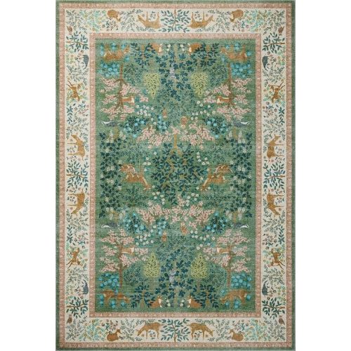 Loloi Rifle Paper Co Canopy Sage/Blush 6'-0" x 9'-0" Area Rug