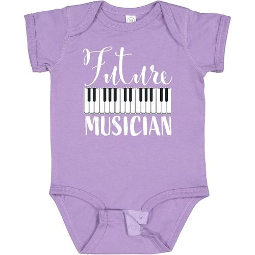 inktastic Future Musician- Piano Music Baby Bodysuit