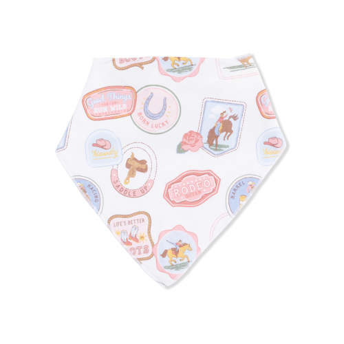 Bandana Bib, Rodeo Patches Pink