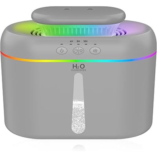 2L humidifiers for bedroom humidifier Home Ultra-Quiet 28 dB Quiet Supersized Cool Mist Air Humidifier for Baby Nursery，Dual Nozzie，Easy to Clean & Fill, 7 Color NightLight