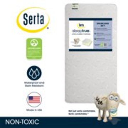 Serta SleepTrue Sparkling Sky 5" Crib and Toddler Mattress - Fiber Core
