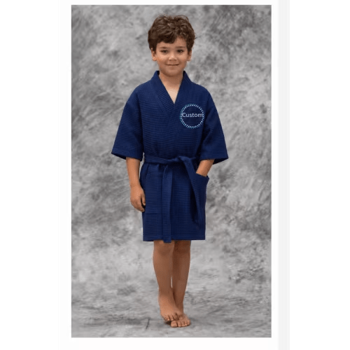 Personalized Kids Waffle Robe, Custom Embroidered Kimono. INCLUDED front and back name, gift for any special occasion.