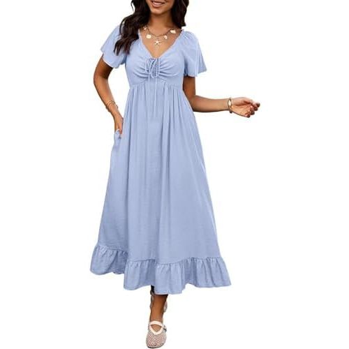 BTFBM Womens Summer Dresses 2026 Wedding Guest Maxi Dress