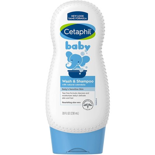 Cetaphil Baby Shampoo and Body Wash with Organic Calendula, Tear Free, Made with Organic Calendula, Hypoallergenic, Ideal for Everyday Use, Soap Free, 7.8 Ounce, Wash & Shampoo - 7.8oz, Wash & Shampoo