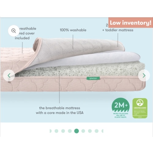 Crib Mattress - Standard / Pink