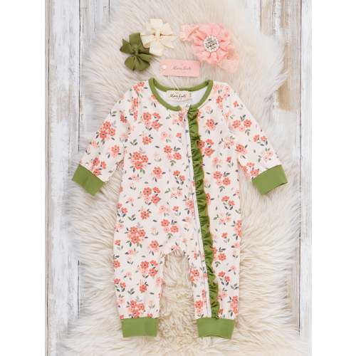 Forest Petals Floral Sleeper Pajamas