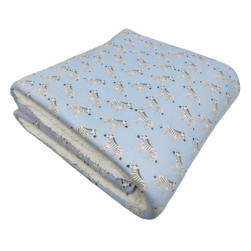 Zebra Friends Fuzzy Bamboo Blanket