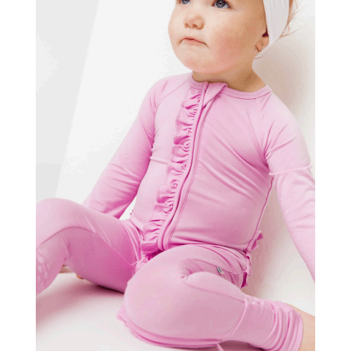 Mauve Over, Pink Convertible Ruffle Romper