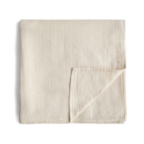 Organic Cotton Muslin Swaddle Blanket Fog One Size