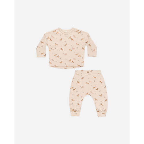 Long Sleeve Tee + Pant Set || Horses