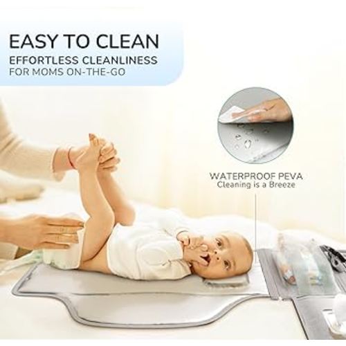 Amazon.com: Alatino Portable Diaper Changing Pad for Baby, Detachable Travel Changing Pad with Baby Wipes Pocket, Gifts for Baby Shower, Newborn Girls and Boys (Grey) : Baby