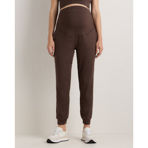 Ultra-Soft Maternity Joggers - Maternity in Heather Espresso