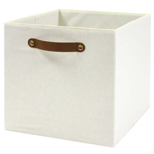 Better Homes & Gardens Collapsible Fabric Cube Storage Bin, Vanilla