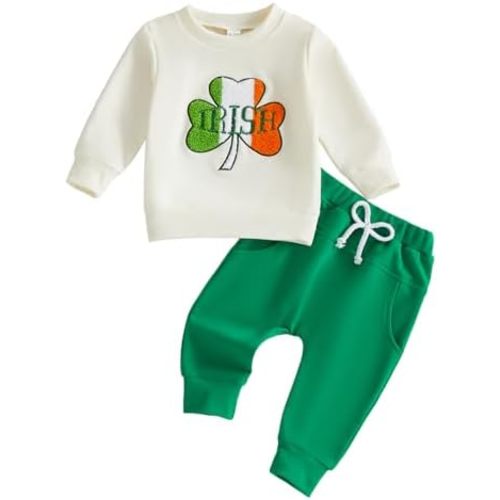 6-12mo BemeyourBBs Toddler Baby Boy Fall Winter Clothes Funny Letter Long Sleeve Sweatshirt and Pants Set 2 Piece Sweatsuit Outfit