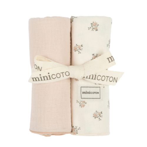 Pack Muslin Blossom Rose + Petal · Minicoton