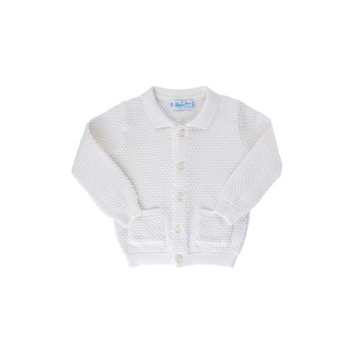 Popcorn Stitch Cotton Cardigan