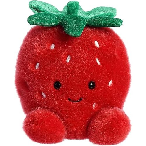 Aurora® Adorable Palm Pals™ Juicy Strawberry™ Stuffed Animal - Fun Collectible Plush for Kids and Adult Collectors - Perfect for Decorating Rooms and Birthday Gifts - Red 4.5 Inches