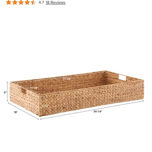 Water Hyacinth Coffee Table/Under Bed Bin | The Container Store