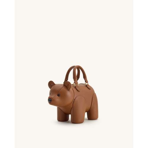 Bernie Bear Top Handle Bag - Brown