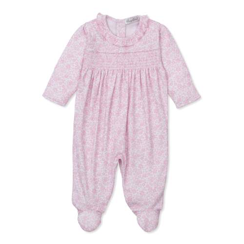 Kissy Kissy Country Gardens Pink Smocked Footie - Country Gardens Pink Smocked Footie