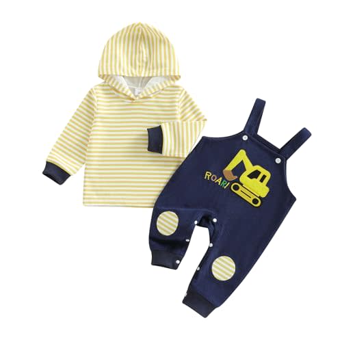 LIOMENGZI Infant Baby Boy Fall Winter Clothes Outfits Hooded Long Sweatshirt Pants Set Toddler Clothes 6 12 18 24 Months 2T