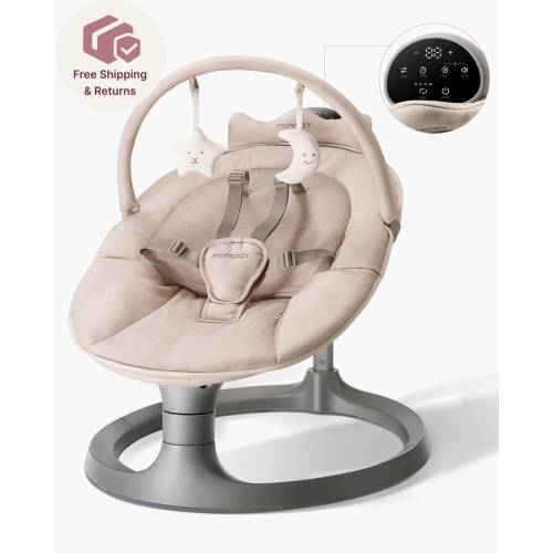 Momcozy 2-in-1 Electric Baby Swing | Soothing & Stationary