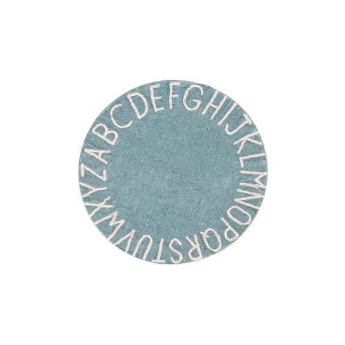 WASHABLE RUG ABC NATURAL VINTAGE BLUE