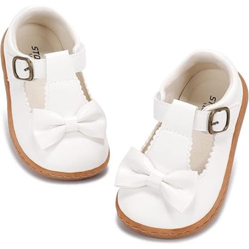 Wide Little Girls Mary Jane Shoes T-Strap Toddler Girls Dress Shoe for Easter Halloween Christmas Wedding Party Church