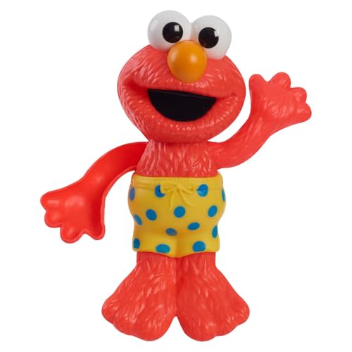 Sesame Street Swim and Splash 7-inch Elmo Wind Up Bath and Pool Toy, Easter Basket Fillers, Gifts, Presents, Kids Toys for Ages 2 Up by Just Play, Kids Toys for Ages 2 Up by Just Play