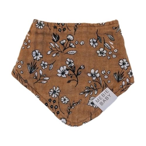 Muslin Bandana Bib, Vintage Ochre Floral