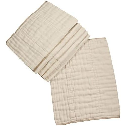 OsoCozy Unbleached Prefold Cloth Diapers 100% Cotton, Durable, Soft, Absorbent, Sustainable & Economical - dims, Fits size range. - (Size)