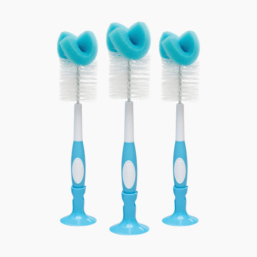 Dr. Brown's Sponge Baby Bottle Cleaning Brush Set - Blue