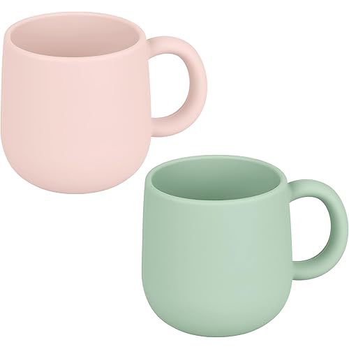 Pack of 2 Silicone Drinking Mug Cup for Toddler Kids and Children (Color 5)