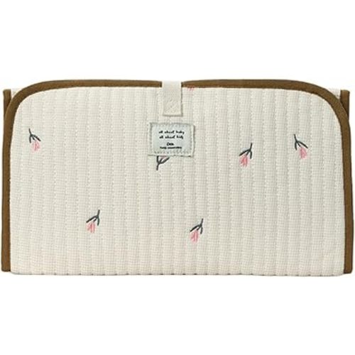 Portable Baby Changing Pad Foldable & Water Proofing Mat Built-in Mesh Pocket for Newborns and Parents During Travel (Tulip)