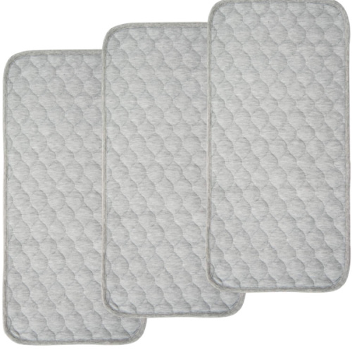 BlueSnail Quilted Thicker Waterproof Changing Pad Liners 3 Count(Gray 13” x 27”)