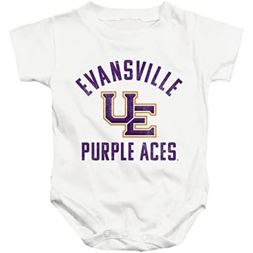 University of Evansville Official Purple Aces Logo Unisex Infant Snap Suit for Baby