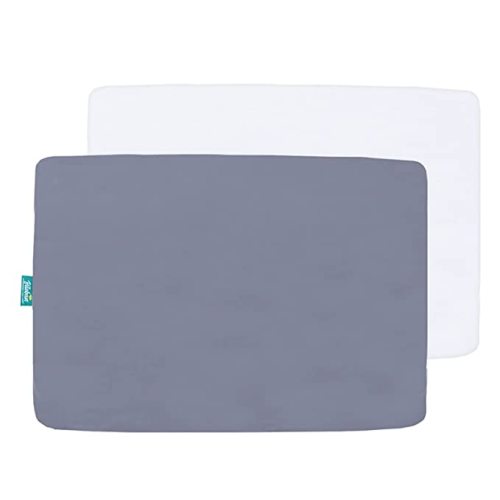 Amazon.com : Pack and Play Sheets Fitted, 2 Pack Portable Playard | Mini Crib Sheets, Ultra Soft Microfiber Pack N Play Sheet, White & Grey, Preshrunk : Baby